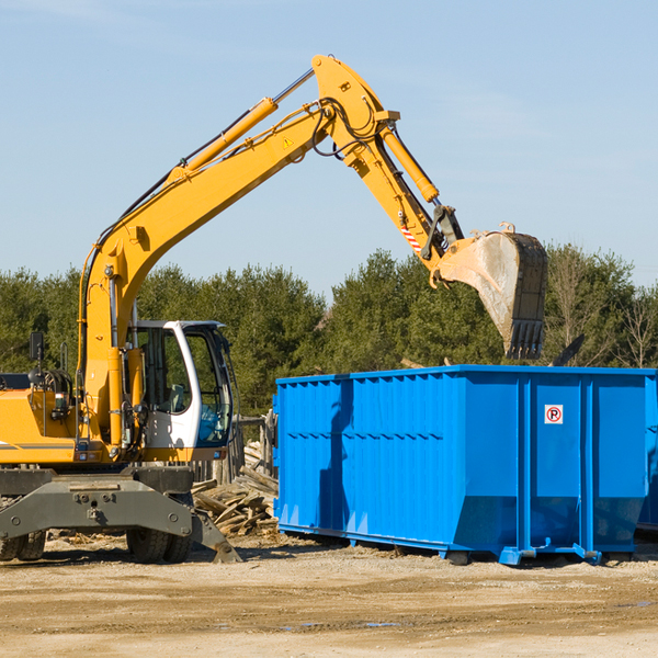 can i choose the location where the residential dumpster will be placed in Decker